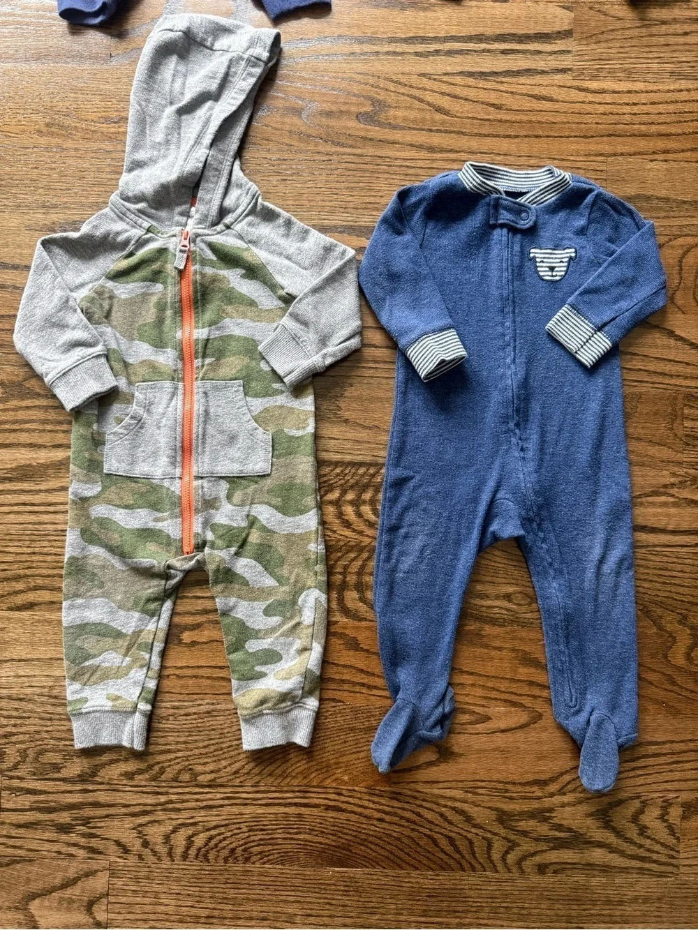 Ralph Lauren & Carter’s Baby Boy Footed Pajama Bundle Sweatshirt Pants 9 Months